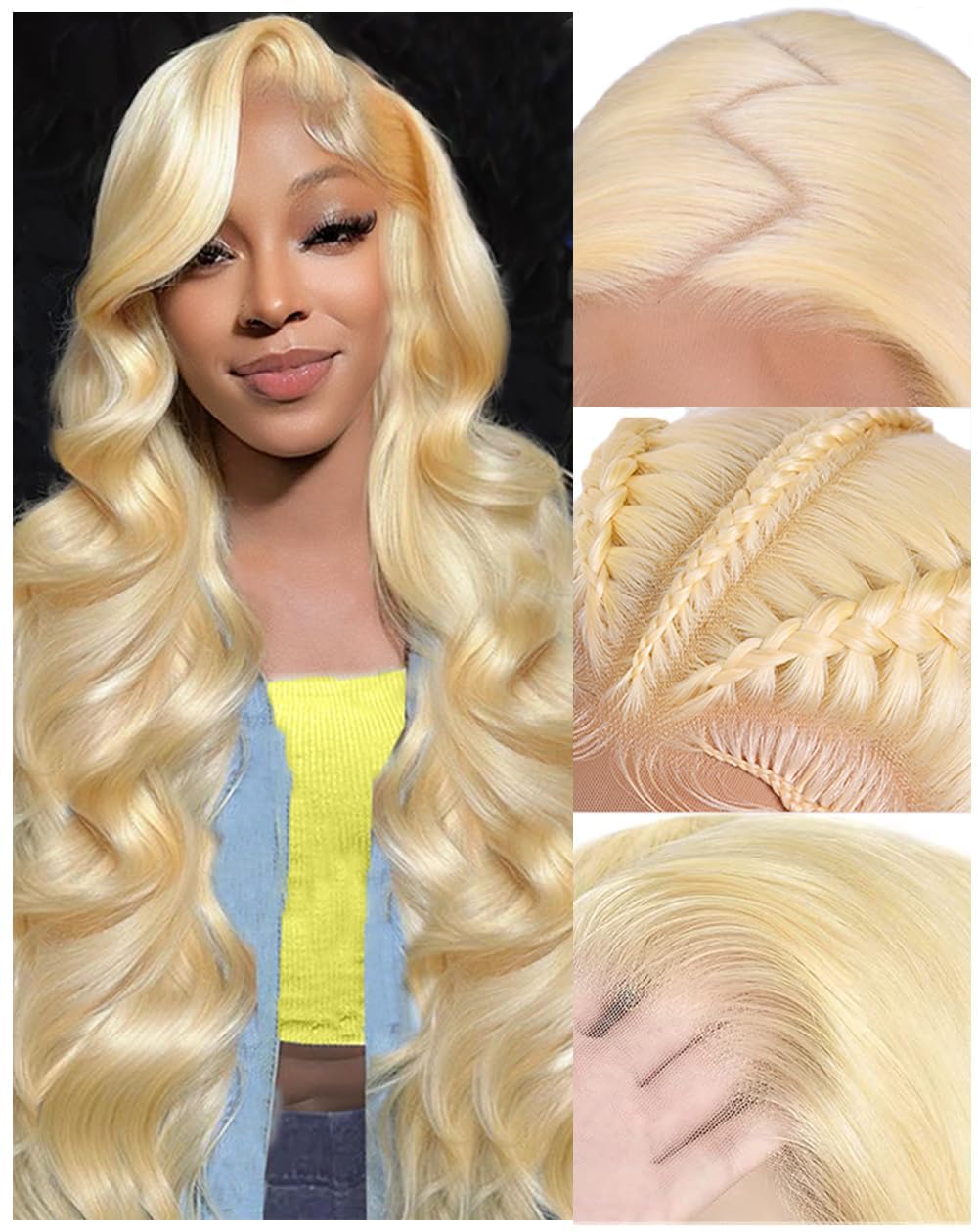 613 Blonde Body Wave Lace Front Wig - 30 Inches 613 Lace Front Wig