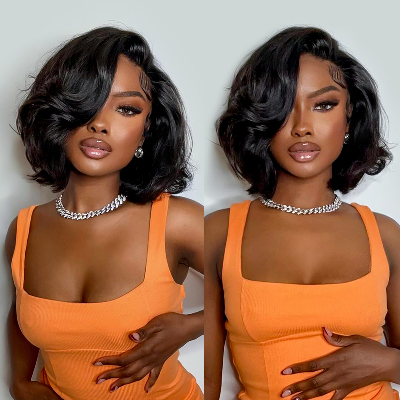 Hd Lace Frontal Wig Human Hair Pre Plucked - 250% Density Human Hair Body Wave