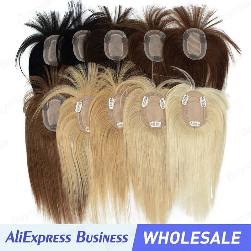 Seamless Clip In Hair Extensions Human Hair - Hair Toppers For Women Real Human
