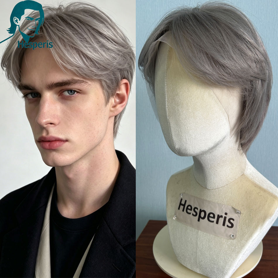 Hesperis Brazilian Remy Grey C - đánh giá và giá Pre Parted 13X4 Lace Front Bob Wig