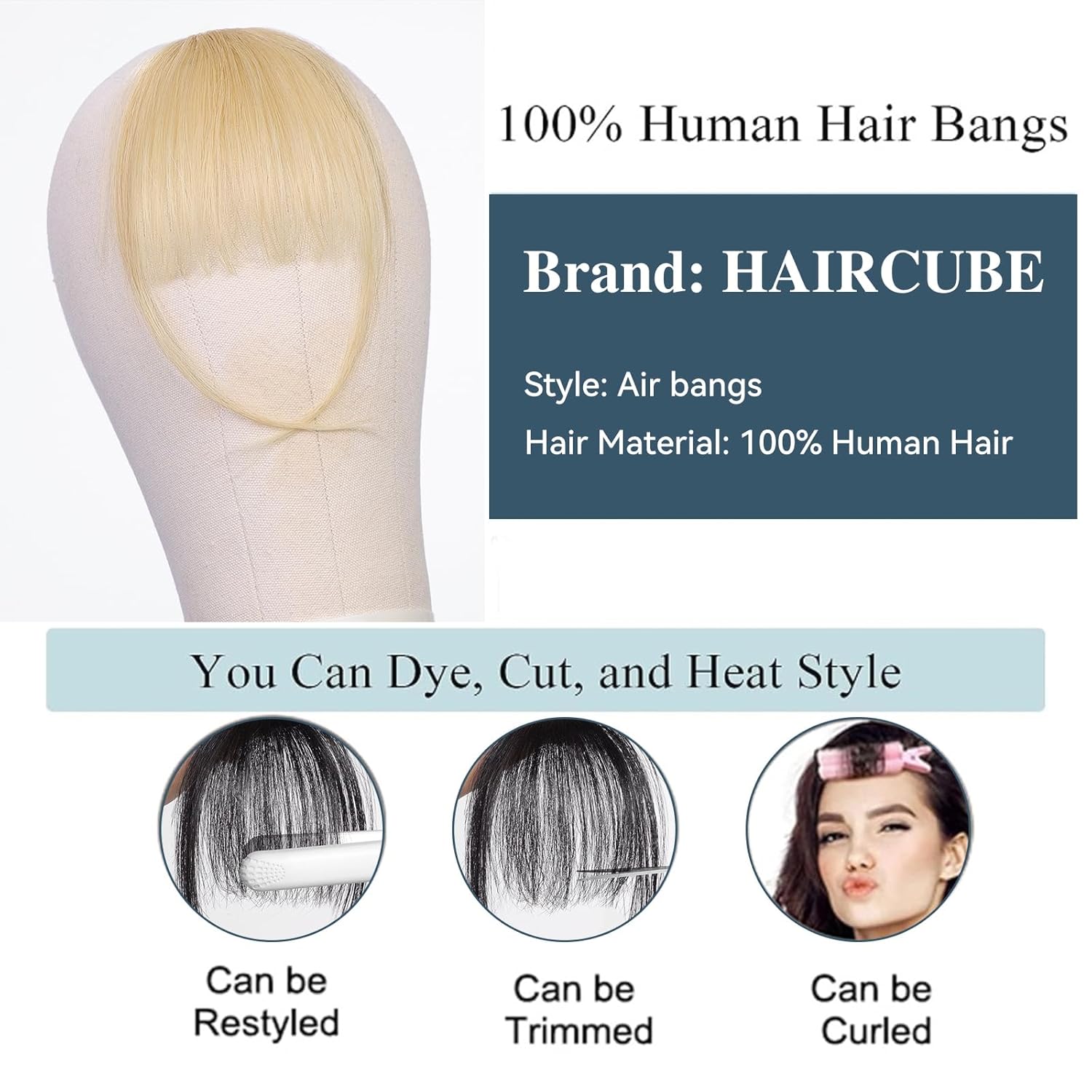 100% Human Hair Wispy Bangs Cl - đánh giá và giá Seamless Clip In Hair Extensions Human Hair