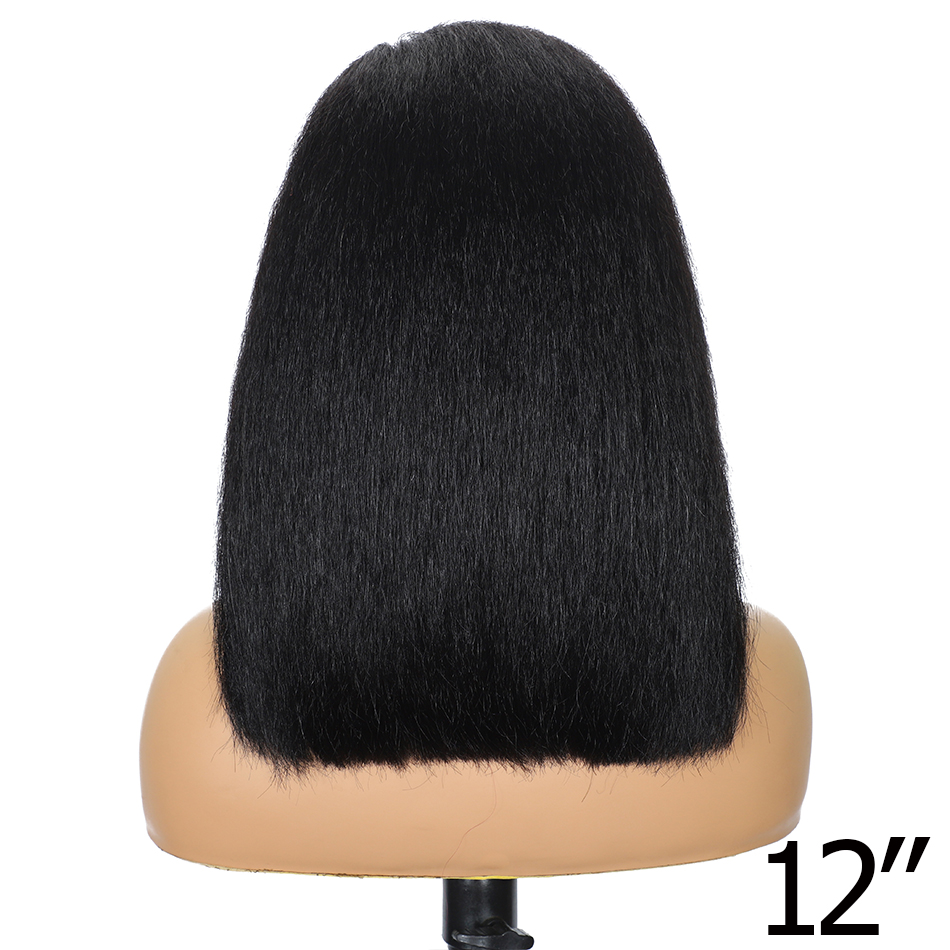 100% Human Hair Kinky Straight - đánh giá và giá Lace Front Wigs