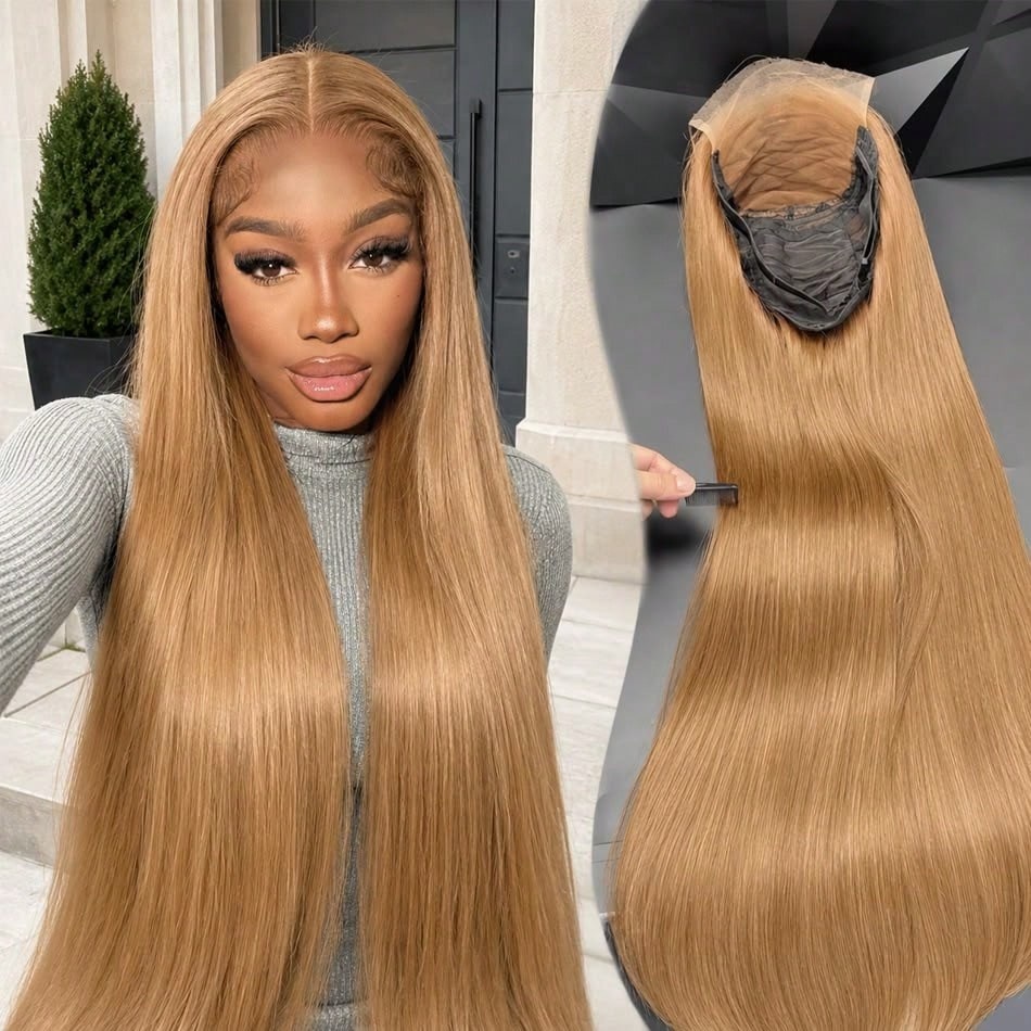 30 Inch #27 Honey Blonde Human - đánh giá và giá Hd Lace Frontal Wig Human Hair Pre Plucked