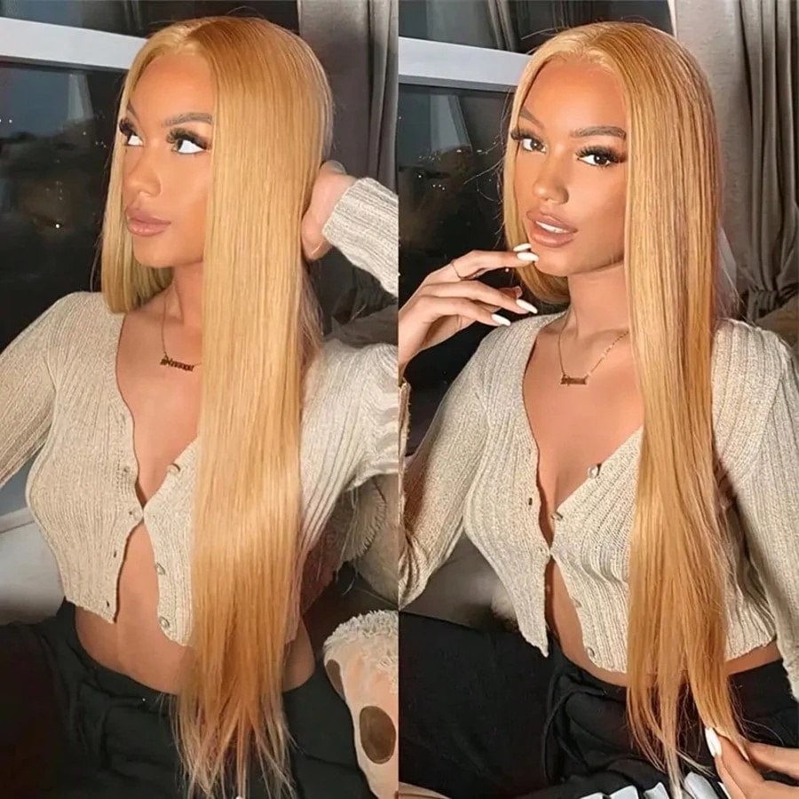 30 Inch #27 Honey Blonde Human - đánh giá và giá Hd Lace Frontal Wig Human Hair Pre Plucked
