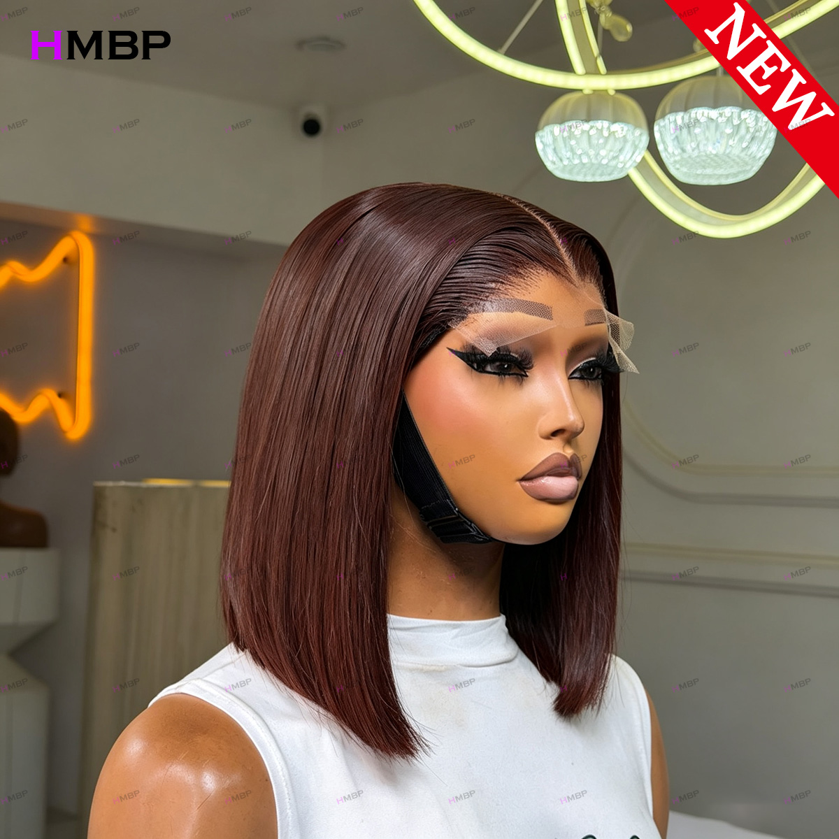 #33 Dark Auburn Straight Bob W - đánh giá và giá Human Hair Wigs