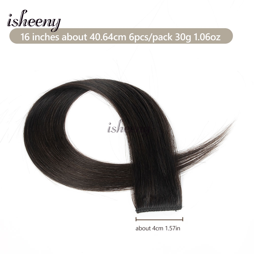 Isheeny 6PCS Mini Clip in Huma - đánh giá và giá Seamless Clip In Hair Extensions Human Hair