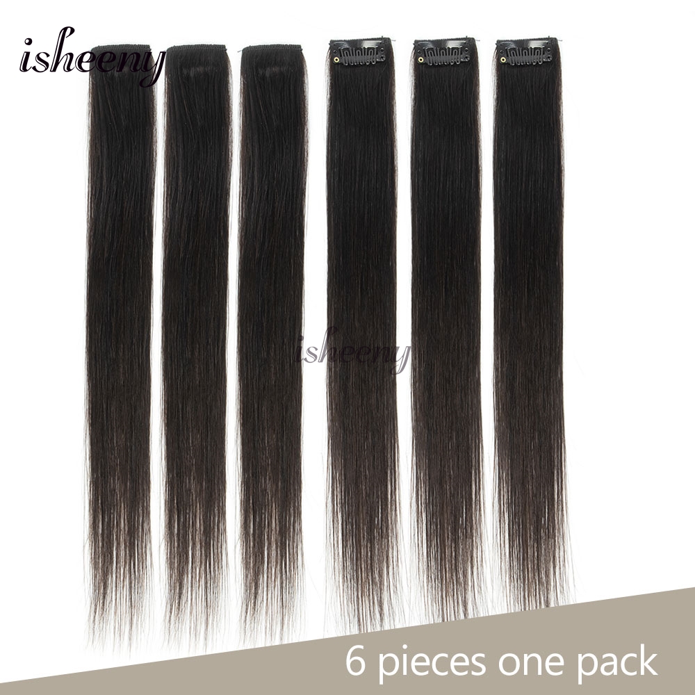 Isheeny 6PCS Mini Clip in Huma - đánh giá và giá Seamless Clip In Hair Extensions Human Hair